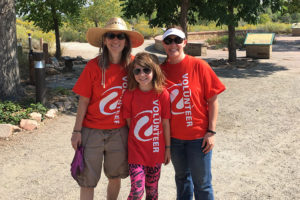 Justina Welch volunteering at Xcel Day of Service